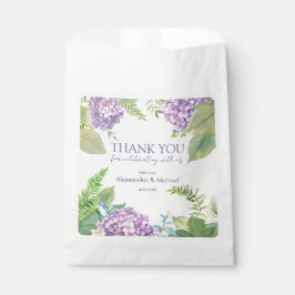 Watercolor Lavender Hydrangea Wedding Vielen Dank Geschenktütchen