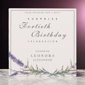 Watercolor Lavender Jegliche Überraschung Geburtst Einladung