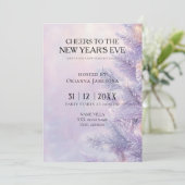 Watercolor lavender New Year's Eve Party  Einladung (Stehend Vorderseite)