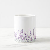 Watercolor Lavender Purple Floral Butterfly Mug Kaffeetasse (Mittel)