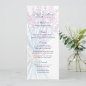 Watercolor Lavender Wedding Menu Card Menükarte (Stehend Vorderseite)