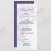Watercolor Lavender Wedding Menu Card Menükarte (Vorne/Hinten)