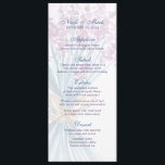 Watercolor Lavender Wedding Menu Card Menükarte<br><div class="desc">Aquarelllavender Bridal Bouquet.</div>