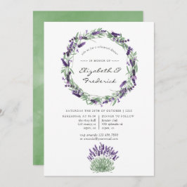Watercolor Lavender Wedding Probe Dinner Einladung
