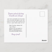 Watercolor Lavender Wesentlichen al Oils Class Pos Postkarte (Rückseite)