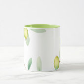 Watercolor Leaves Mug – Soft Botanical Design Tasse (Zentrum)