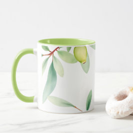 Watercolor Leaves Mug – Soft Botanical Design Tasse