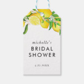 Watercolor Lemon Bridal Shower Favor Geschenkanhänger (Vorderseite)