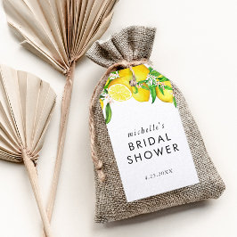 Watercolor Lemon Bridal Shower Favor Geschenkanhänger