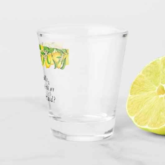 Watercolor Lemon Bridal Shower - The Bridesmaid Schnapsglas (Rechts)