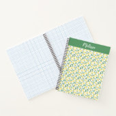 Watercolor Lemon Citrus Custom Name Journal Notizblock (Innenseite)