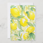 Watercolor Lemon Garden Geburtstagsparty Einladung (Rückseite)