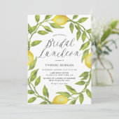 Watercolor Lemon Grüne Weinroute Mendrisiotto Einladung (Stehend Vorderseite)