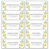 Watercolor Lemon Guest Address Labels (Vorderseite)