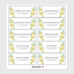 Watercolor Lemon Guest Address Labels<br><div class="desc">Einfache Adressetiketten mit Wasserfarbenlemon-Gästetiketten</div>