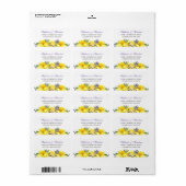 Watercolor Lemon Lavender Boho Adresse Adressaufkleber (Vorne)