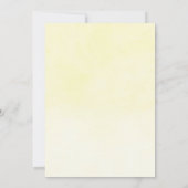 Watercolor Lemon Lavender Boho Wedding Einladung (Rückseite)