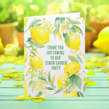 Watercolor Lemon Muster Geburtstagsparty