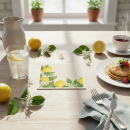 Watercolor Lemon Paper Napkins  Serviette