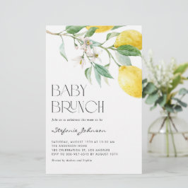 Watercolor Lemon Summer Baby Brunch Einladung