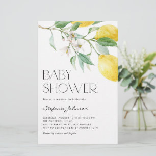 Watercolor Lemon Summer Baby Dusche Einladung