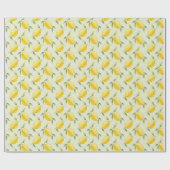 Watercolor Lemon Summer Pattern Geschenkpapier (Flach)