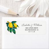 Watercolor Lemon Summer Wedding Address (Insitu)