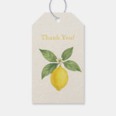 Watercolor Lemon Vielen Dank Geschenkanhänger (Rückseite)