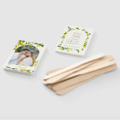 Watercolor Lemon Wedding Ceremony Program Fan Fächer (Non-assembled)