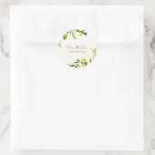 Watercolor Lemon Wedding Envelope Seal Stickers (Tasche)