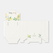 Watercolor Lemon Wedding Favor Boxes with Ribbon Geschenkschachtel (Ungefaltet)