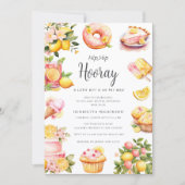 Watercolor Lemonade Sweet Treats Baby Shower Einladung (Vorderseite)