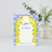 Watercolor Lemons Amalfi Bridal Wedding (Stehend Vorderseite)