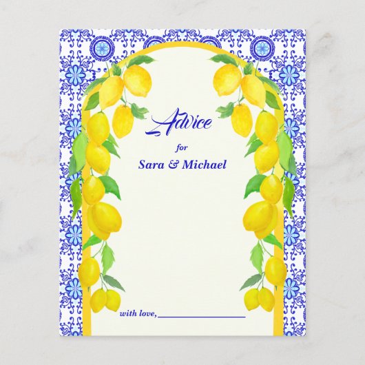 Watercolor Lemons Amalfi Bridal Wedding (Vorderseite)