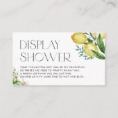 Watercolor Lemons and Blossoms Display Shower Begleitkarte (Vorderseite)