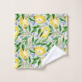 Watercolor lemons fruit badhandtuch set (Waschlappen)