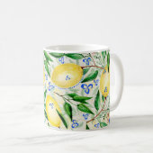 Watercolor lemons fruit kaffeetasse (VorderseiteRechts)