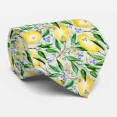 Watercolor lemons fruit krawatte (Gerollt)