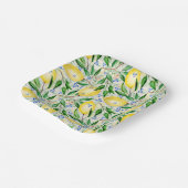 Watercolor lemons fruit pappteller (Gewinkelt)