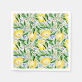 Watercolor lemons fruit serviette (Vorderseite)