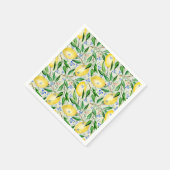 Watercolor lemons fruit serviette (Ecke)