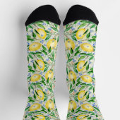Watercolor lemons fruit socken (Oben)