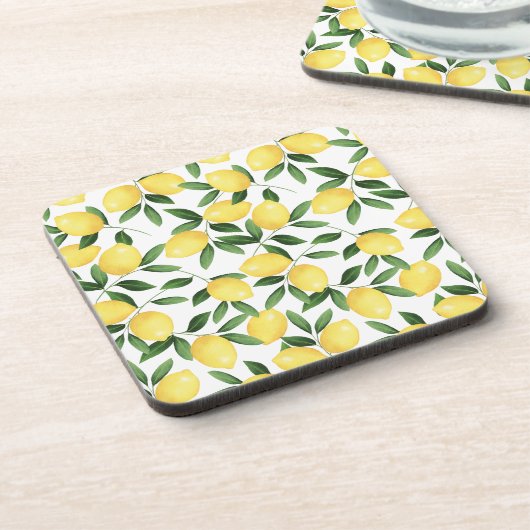 WATERCOLOR LEMONS GETRÄNKEUNTERSETZER (Linke Seite)