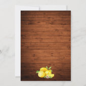 Watercolor Lemons Greenerity Wood Wedding Einladung (Rückseite)