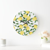 WATERCOLOR LEMONS GROßE WANDUHR (Zuhause)