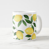 WATERCOLOR LEMONS Jumbo-Tasse (Vorderseite Rechts)