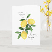 WATERCOLOR LEMONS KARTE (Gelbe Blume)