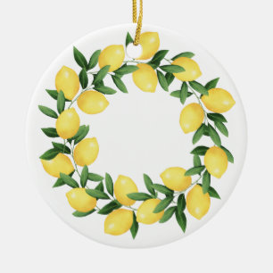 WATERCOLOR LEMONS KERAMIK ORNAMENT