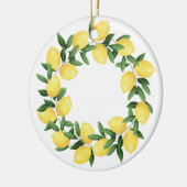 WATERCOLOR LEMONS KERAMIK ORNAMENT (Links)