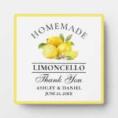 Watercolor Lemons Limoncello Wedding Fotoplatte (Vorderseite)